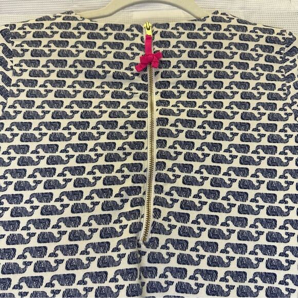 Vineyard Vines Girls’ Medium 10-12 Dress - Navy Blue Whale Print - Picture 4 of 11